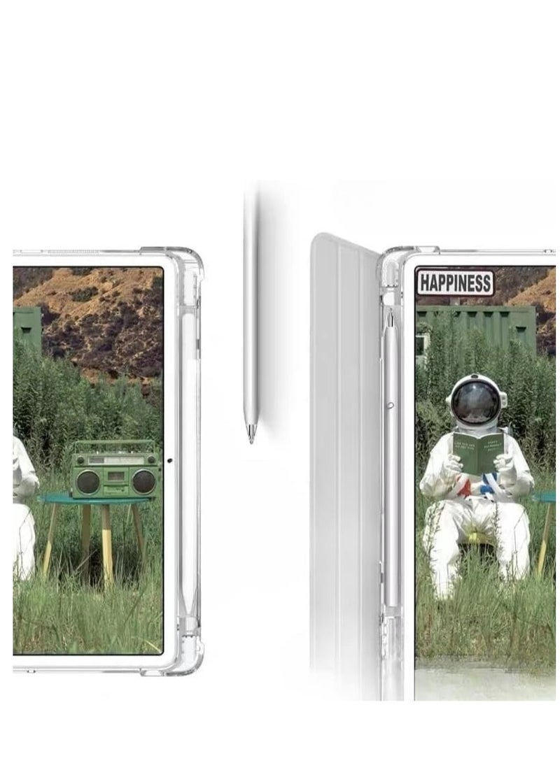 Case Compatible with Huawei Mate Pad 12X 12-inch (2024) Trifold Stand Auto Sleep/Wake Cover, Clear Transparent Back Shell - Image 3